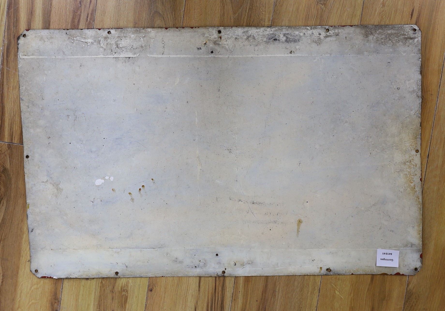 'Agent For Baker’s Coal and Coke Merchants, Lingfield’ – an original painted enamel sign, 73cms wide x 46cms high